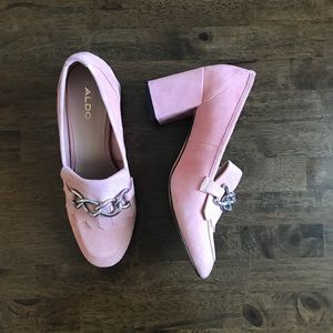 Pink high heel Aldo Loafers. S 7.5